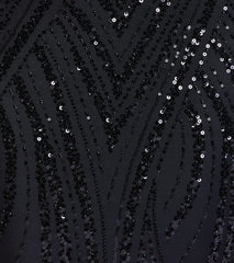 Kailey Lace-Up Mermaid Sequin Beaded Formal Dress