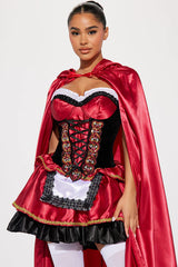 Sweet Little Red 2 Piece Costume Set - Red/Black