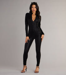 Midnight Mischief Leopard Print Catsuit