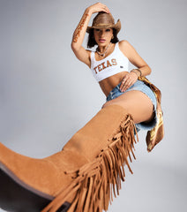 Fringe Worthy Cowboy Knee High Boots