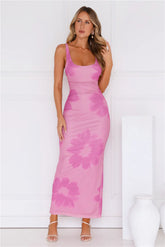 Amber Splendour Mesh Maxi Dress Purple