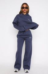 Match Your Words Wide Leg Sweatpants Navy