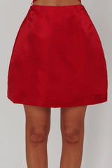 Count Down A-Line Mini Skirt Red