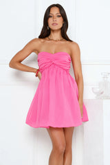 Sunset Wanderlust Strapless Mini Dress Pink