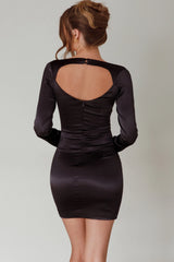 Montara Long Sleeve Corset Dress Black