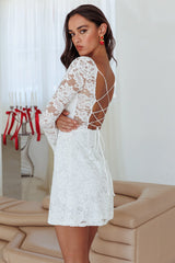 Like An Angel Long Sleeve Lace Dress White