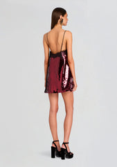 Olive Sequin Lace Dress