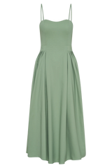 Rebecca Cotton Midi Dress - Basil