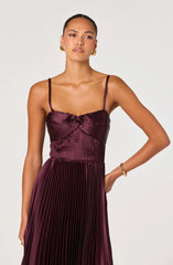 Ascella Sweetheart Pleated Midi Dress