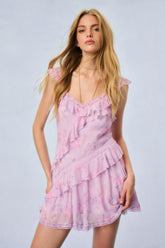 Serima Fragrance Print Mini Dress