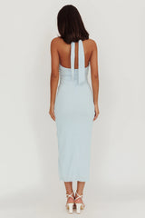 Oracle Halterneck Midi Dress Blue