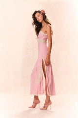 Valea Embellished Satin Maxi Dress