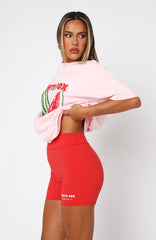 On Do Not Disturb Bike Shorts Red