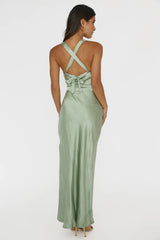 Sitara Tied Back Maxi Dress Sage