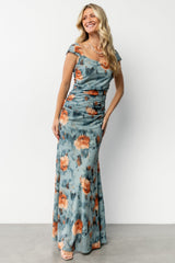 Amelia Tank Maxi Dress | Vintage Teal + Rust
