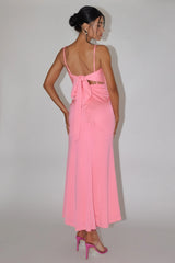 Likita Floral Applique Bodice Maxi Dress Pink