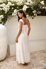 Party Favour Maxi Dress White