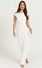 Genie Maxi Dress Off The Shoulder Dress in White