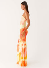 Iroha Strapless Maxi Dress - Mimosa Blossom