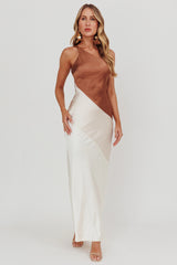 Swipe Right One-Shoulder Maxi Dress Neutral