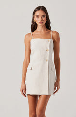 Azria Button-Front Wrap Dress