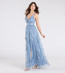 Ayva A-Line Glitter Sequin Tulle Formal Dress