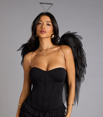 Playful Trouble Lace-Up Ruffle Romper