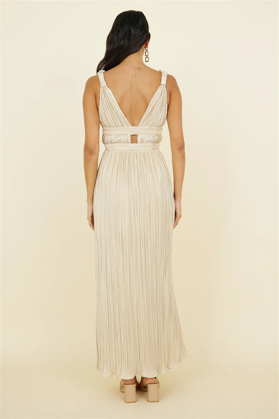 Jupiter Calling Maxi Dress Beige