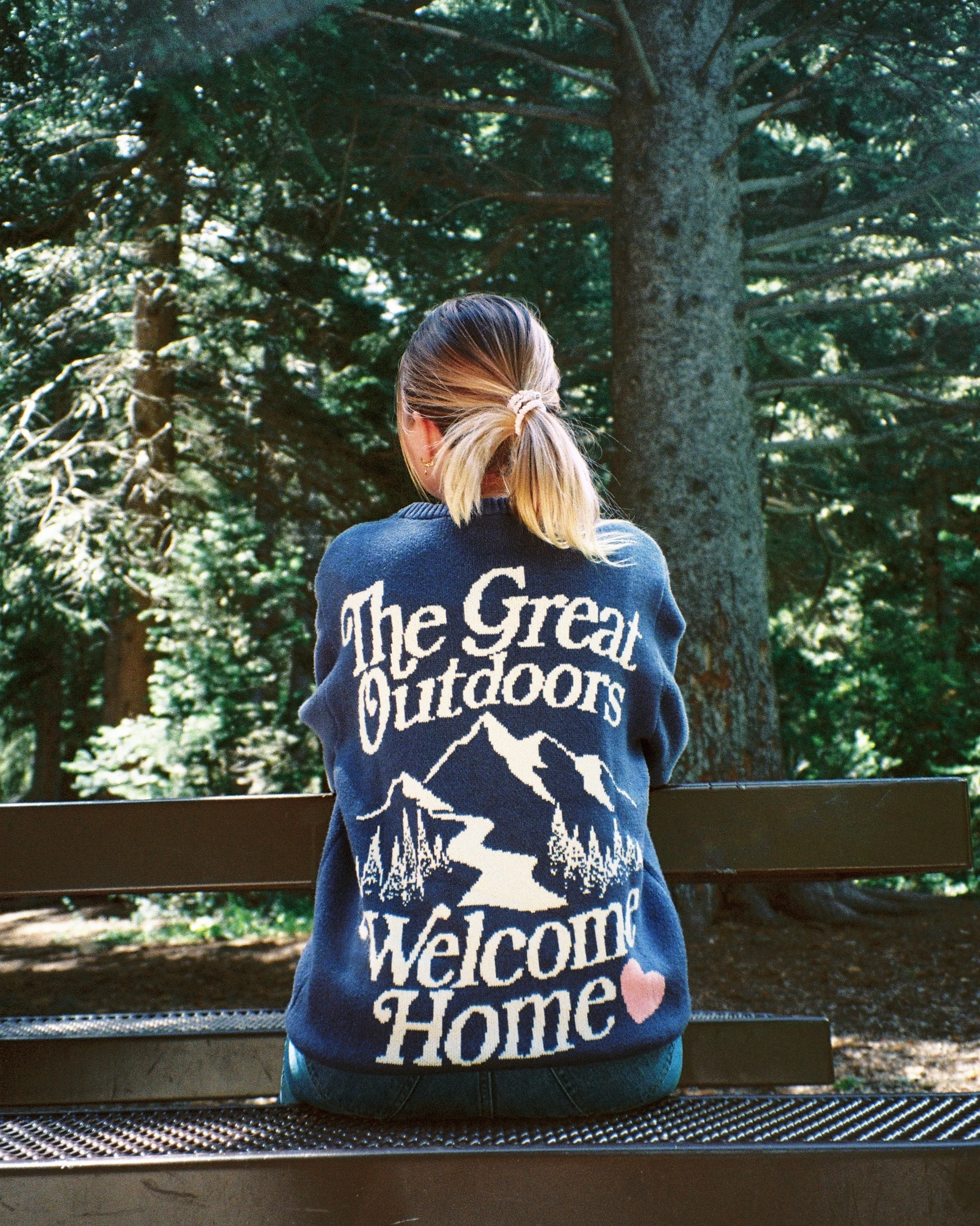"The Great Outdoors" Knit Sweater in Blue
