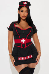 Cardiac Arrest Nurse 3 Piece Costume Set - Black