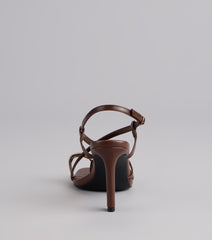 Luxe Minimalist Toe Ring Strappy Stiletto Heels