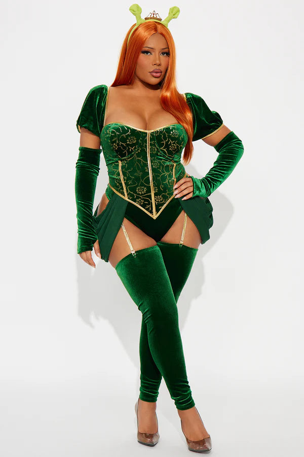 Sexy Ogre Princess 5 Piece Costume Set - Green