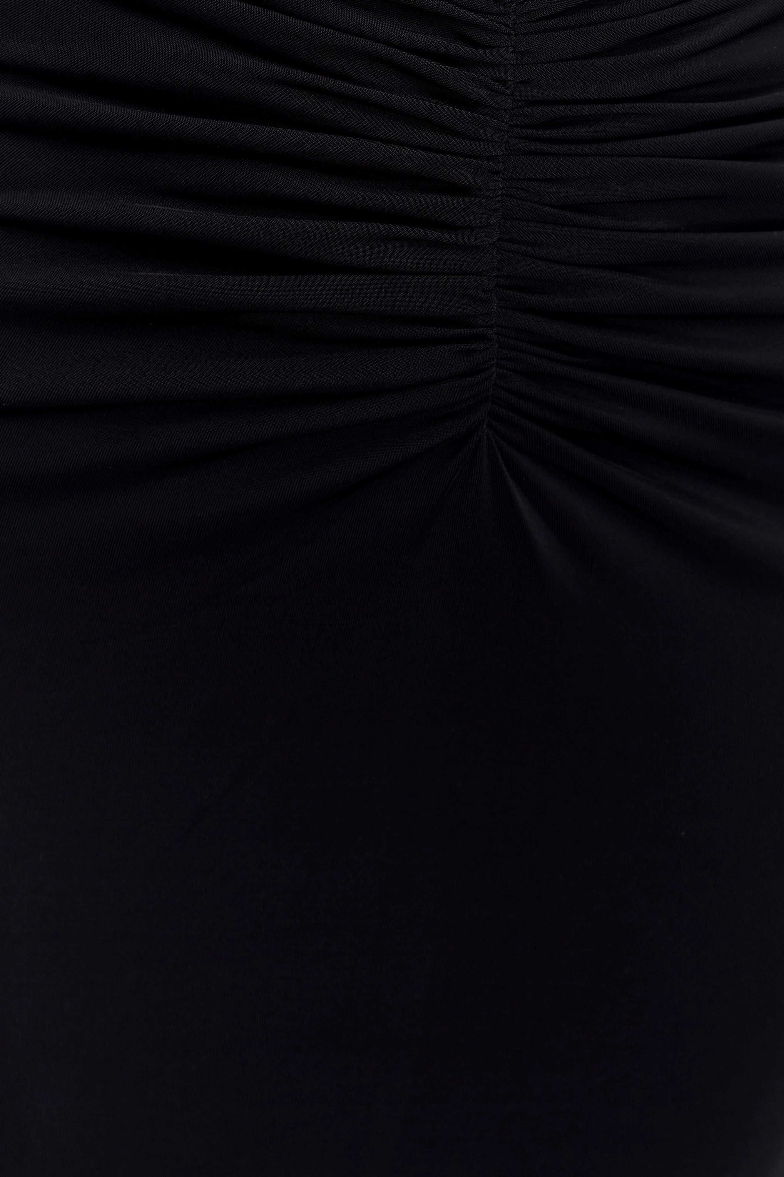 Rafaella Slinky And Mesh Maxi Dress - Black