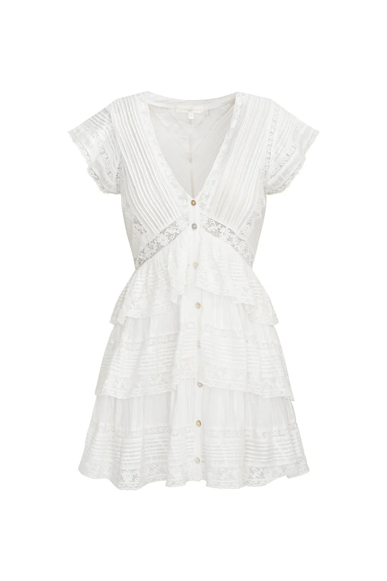 Binselle Flutter Sleeve Mini Dress