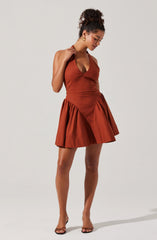 Meana V-Neck Halter Mini Dress