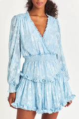 Spruce Ruffle Mini Dress