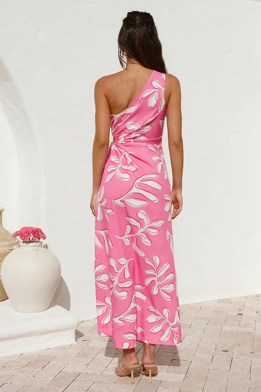 Hawaiian Party Maxi Dress Pink