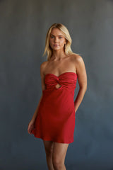 Kiara Keyhole Open Back Mini Dress