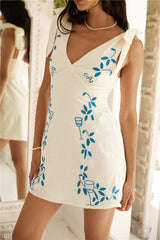 Through The Grapevine Mini Dress Blue