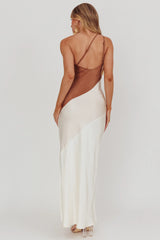 Swipe Right One-Shoulder Maxi Dress Neutral