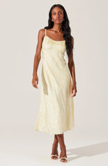 Kaiya Jacquard Satin Midi Dress