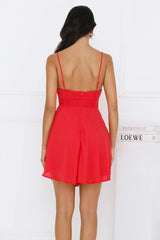 Smile Back At Me Mini Dress Red
