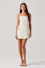 Azria Button-Front Wrap Dress