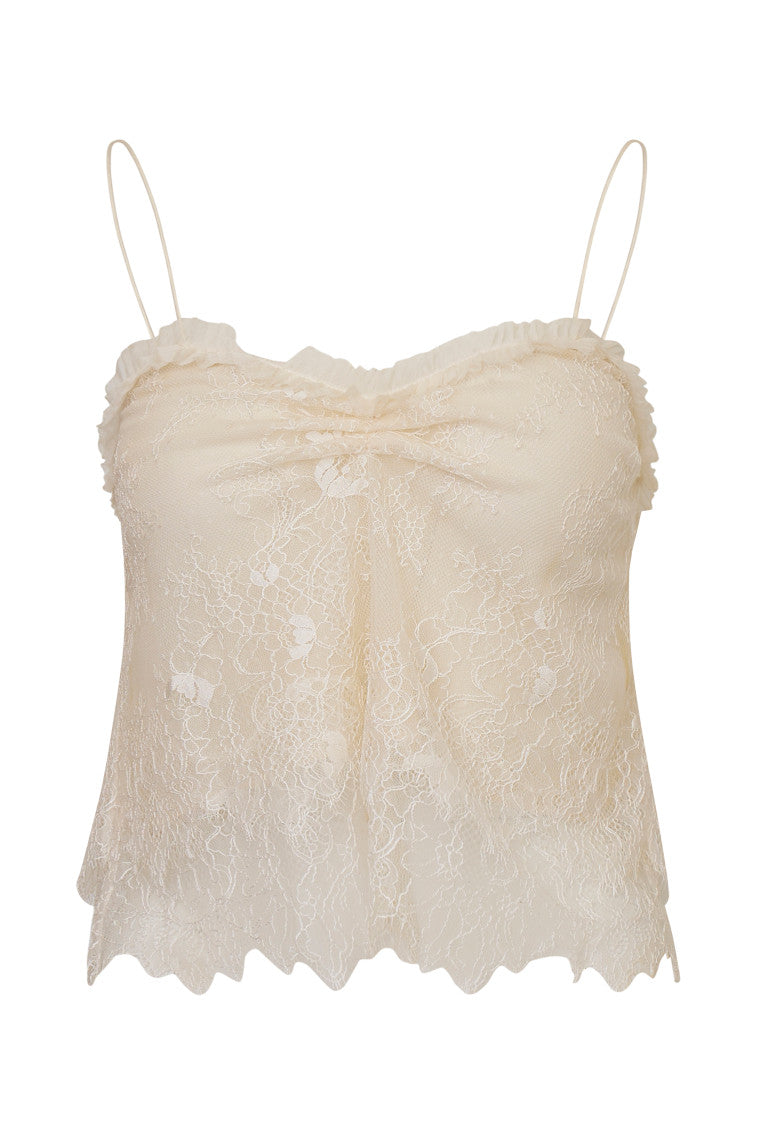 Ferni Lace Cami Top - IVORY
