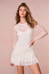 Amberleigh Lace Mini Dress - IVORY