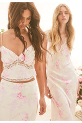 Spritely Satin Floral Cami