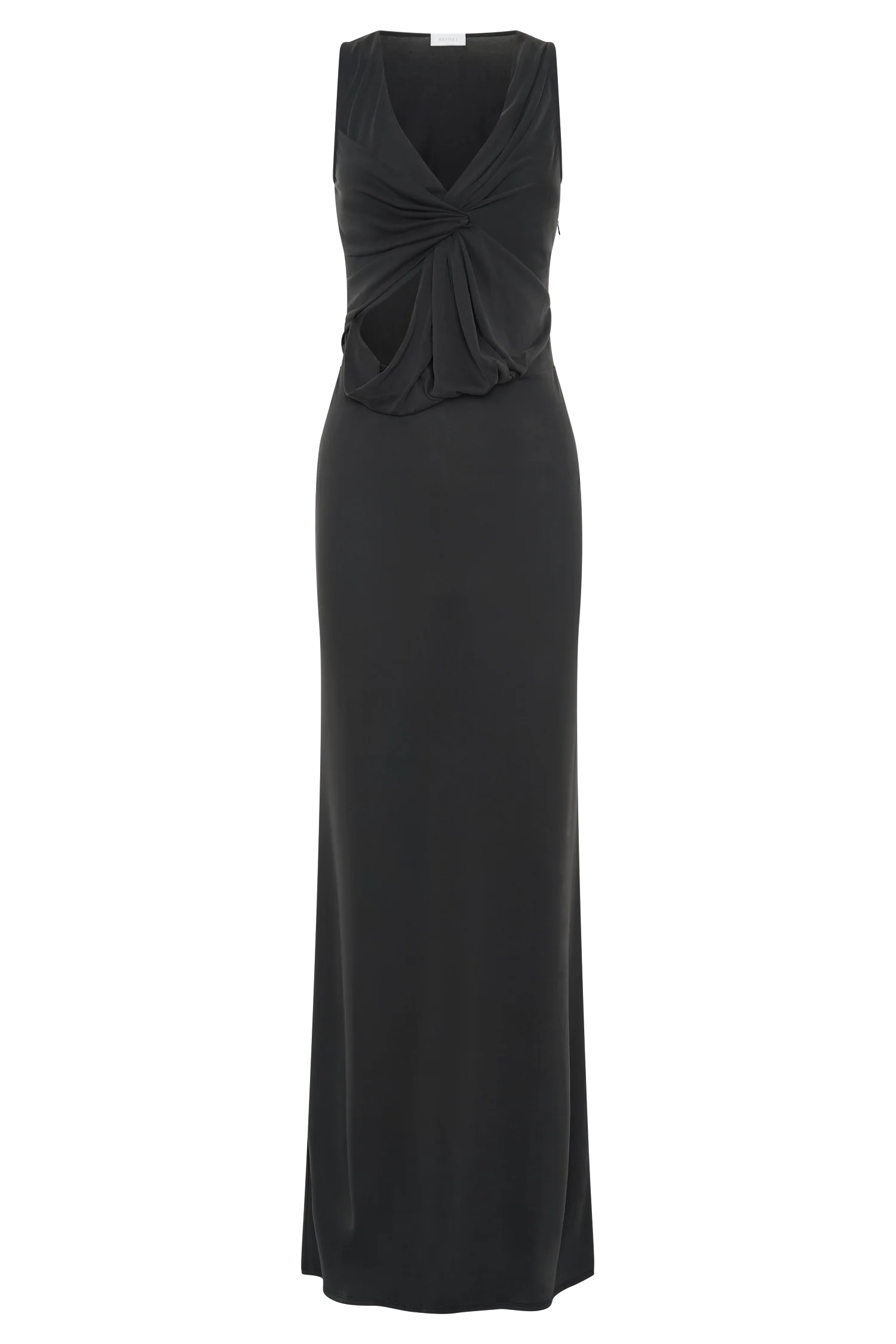 Kassidy Peached Jersey Maxi Dress - Black