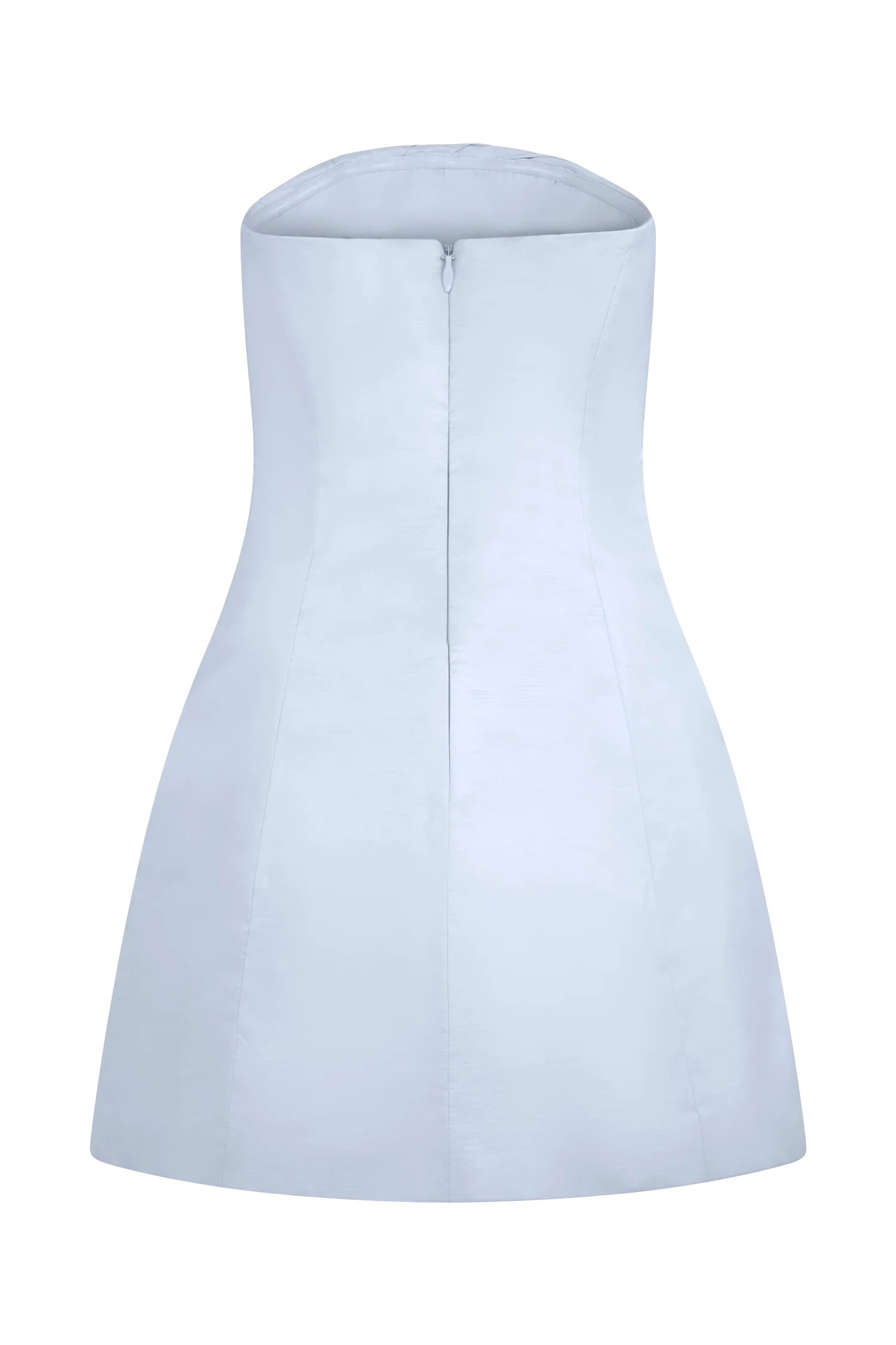 Leslie Gathered Taffeta Mini Dress - Frosted Blue