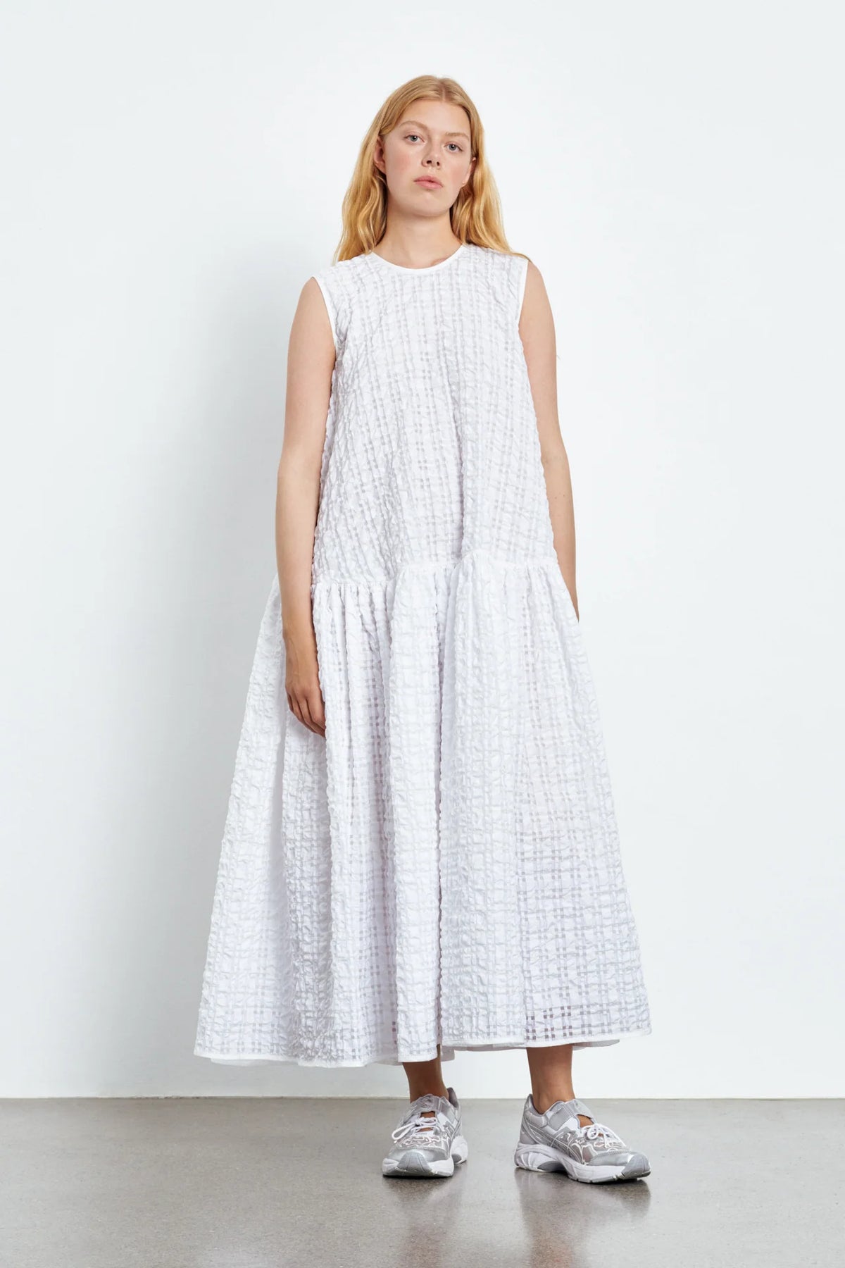 Anna Karin | Dress Check Seersucker White