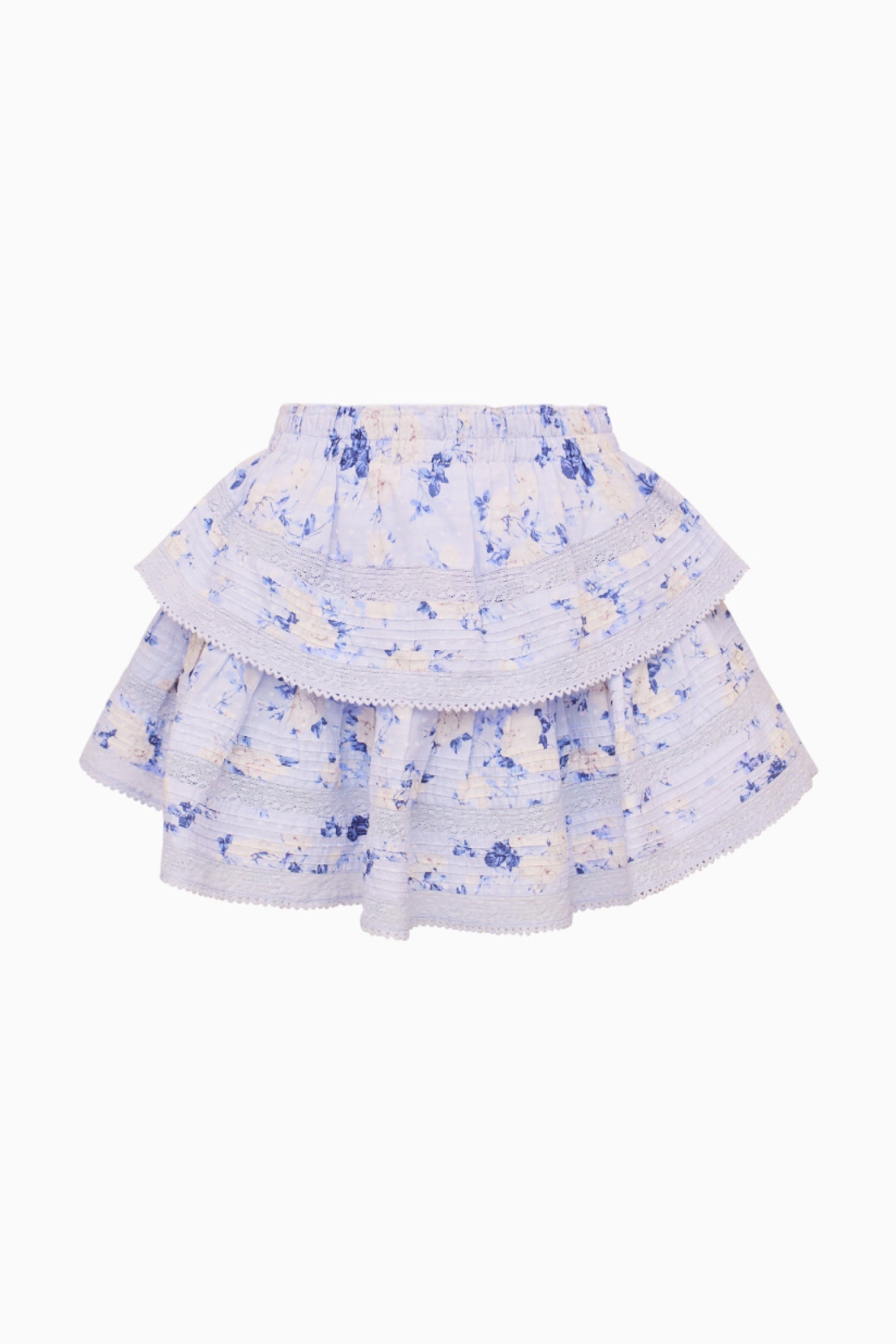 Ruffle Mini Fragrance Print Skirt